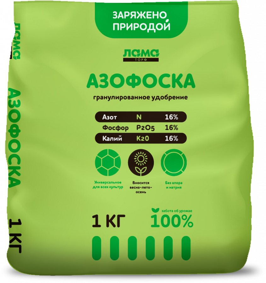Азофоска (нитроаммофоска) Лама Торф 1 кг