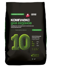 Комплекс для газонов, удобрение минеральное гранулированное Лама Торф 5 кг 