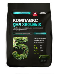 Комплекс для хвойных, удобрение минеральное гранулированное Лама Торф 3 кг 