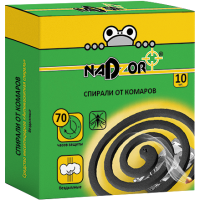 Спирали от комаров малодымные без запаха черные 10штук в упаковке Nadzor