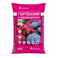 Плодородный грунт Четыре Сезона "Для гортензий и рододендронов" 60л.